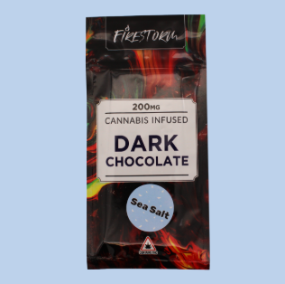 Photograph of product: FCC | Sea Salt Dark Chocolate Bar | 200mg TH-oui