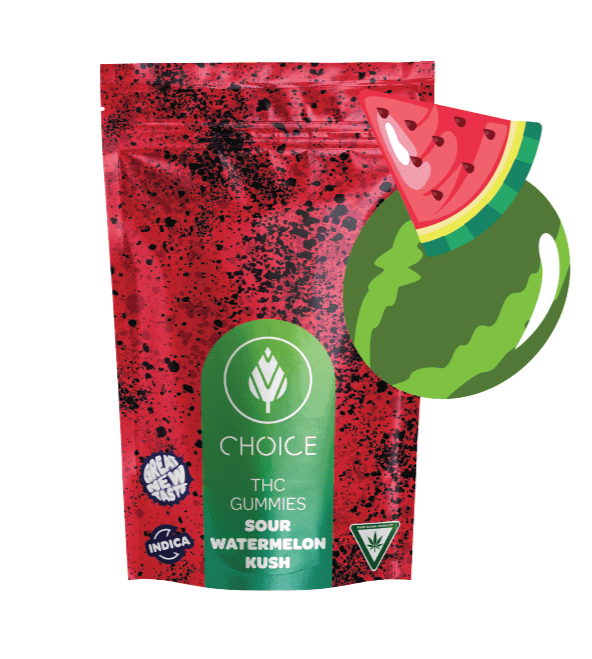 Photograph of product: Choice 200mg Gummies Watermelon Kush