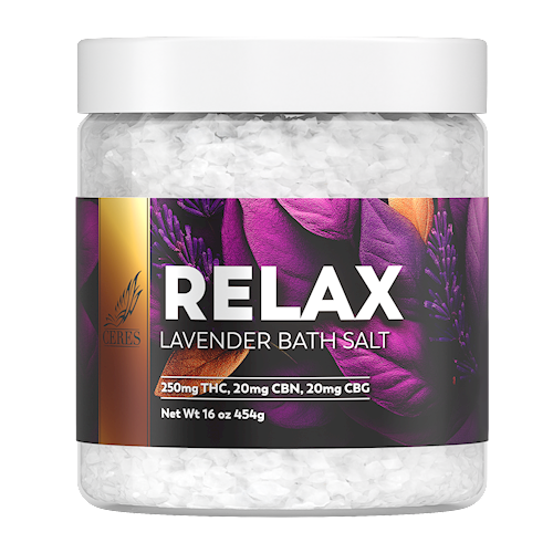 Photograph of product: Ceres Relax (lavender) Bath Salts  (16oz)