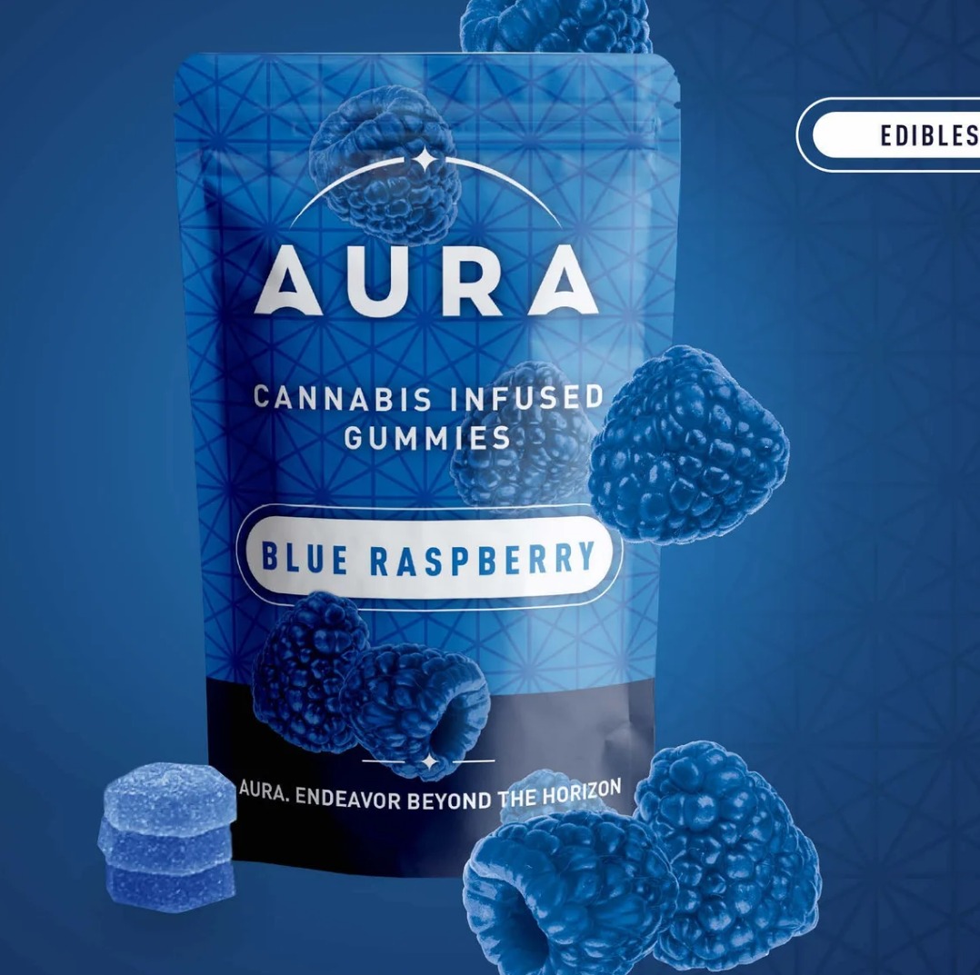 Photograph of product: Blue Raspberry Crunch 1:1 TH-oui:CBN 110mg -12pk