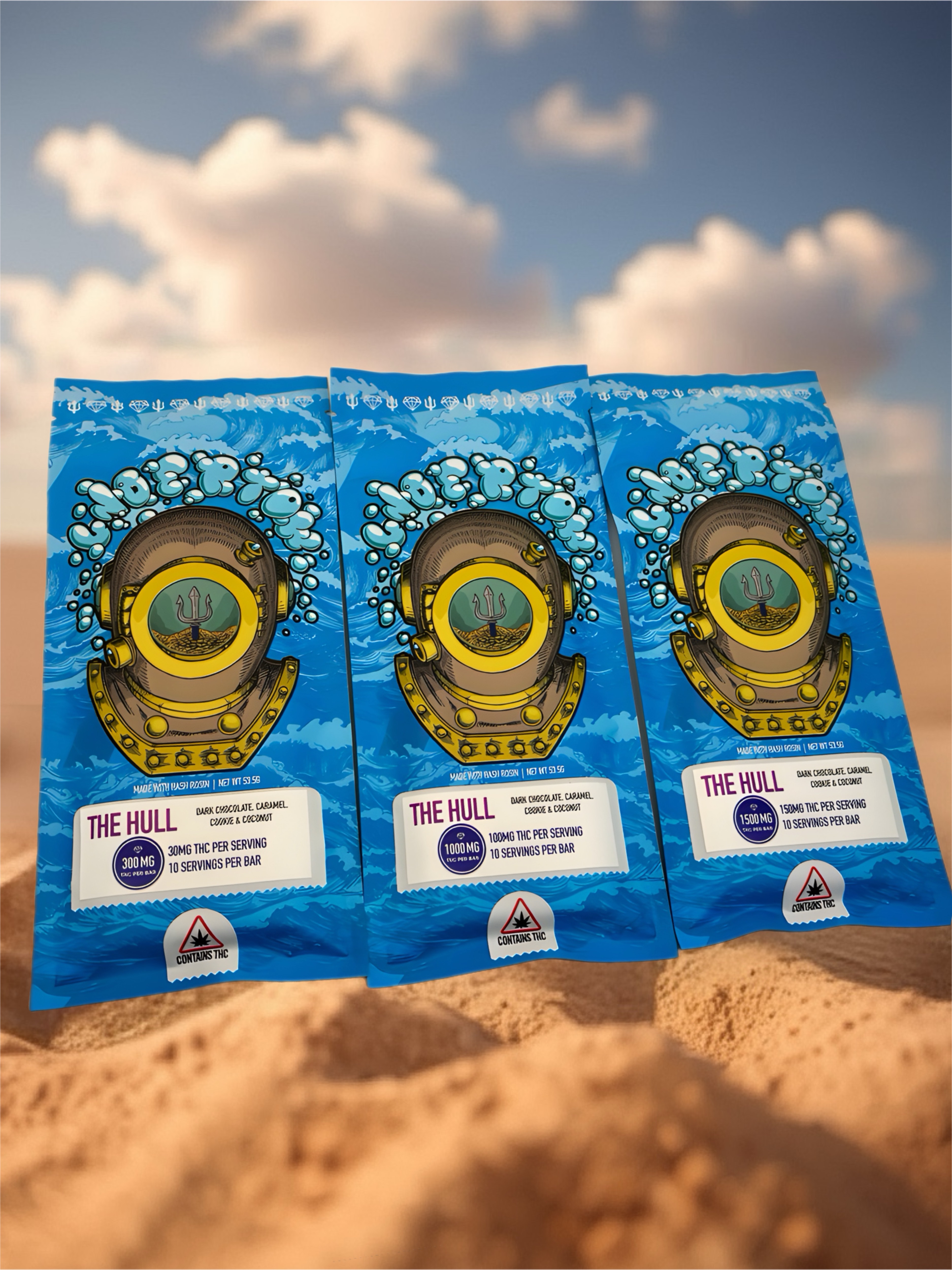Photograph of product: Undertow Oui'd: The Hull Chocolate Bar 1500mg