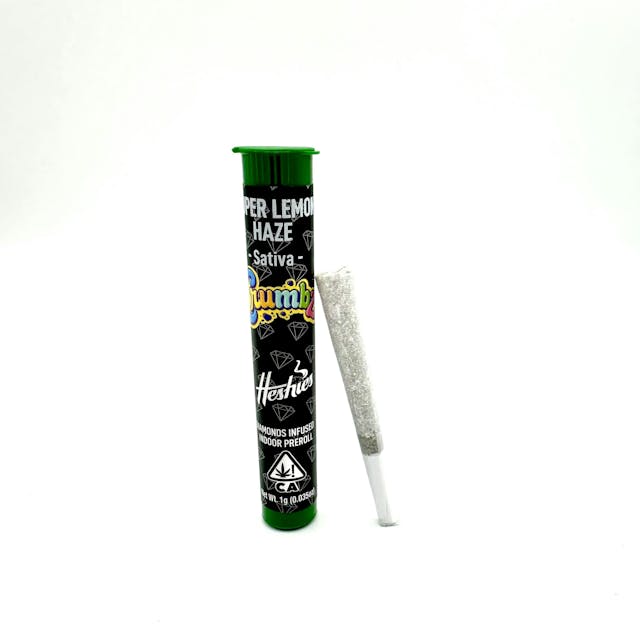Photograph of product: Super Lemon Haze | Diamond Encrusted Infused Preroll -1g - 