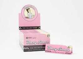 Photograph of product: Blazy Susan 1 1/4" Pink Rolling Papers