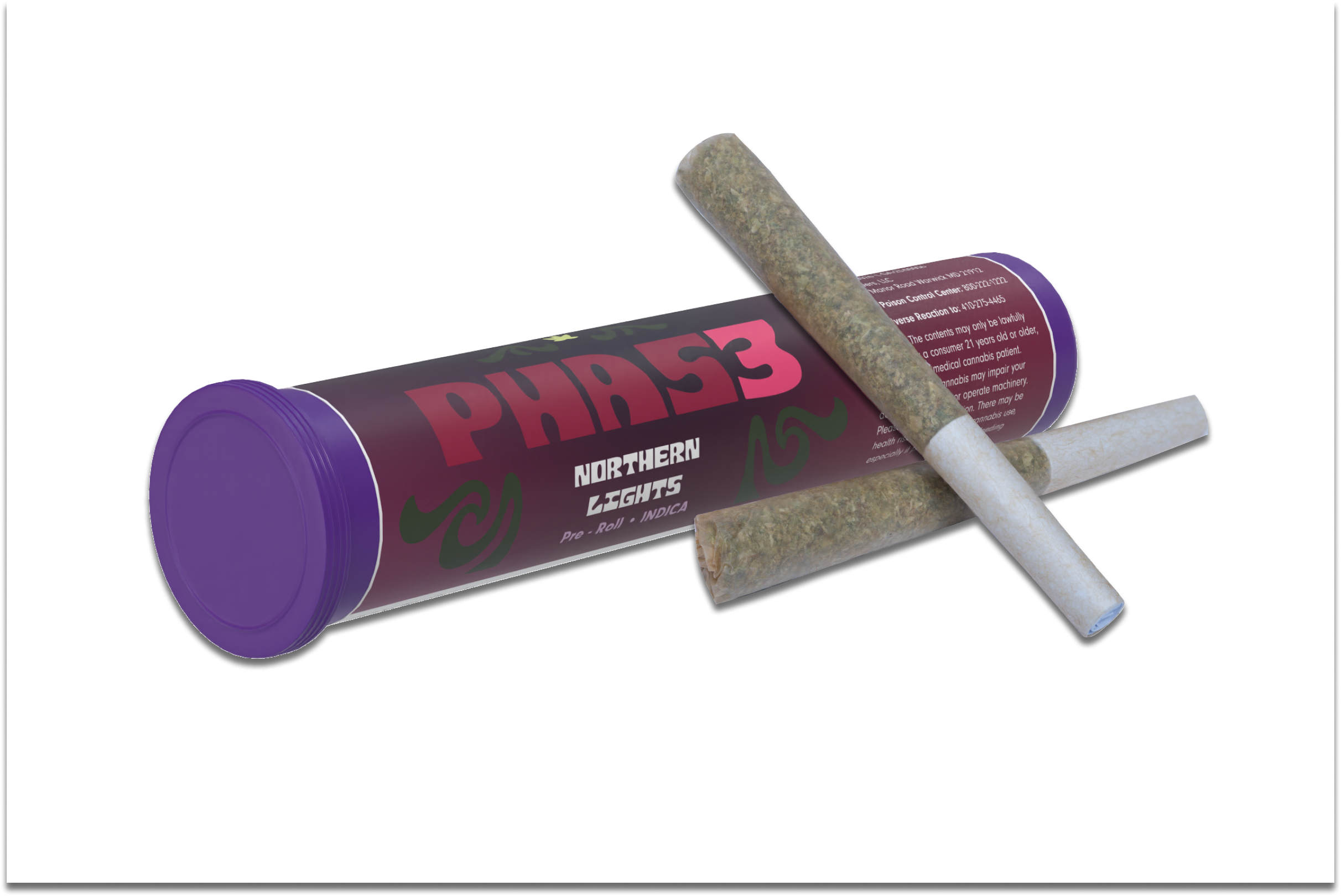Photograph of Product: Northern Lights | Pre-Roll | 0.5g x 2pk | 1g