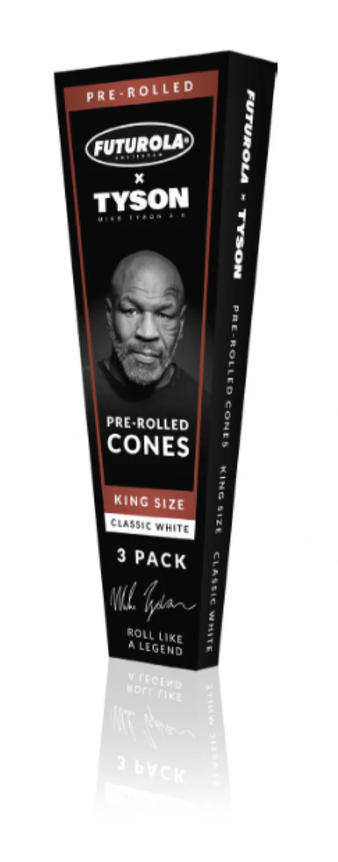 Photograph of product: TYSON 2.0 X FUTUROLA KING SIZED PRE ROLLED CONES