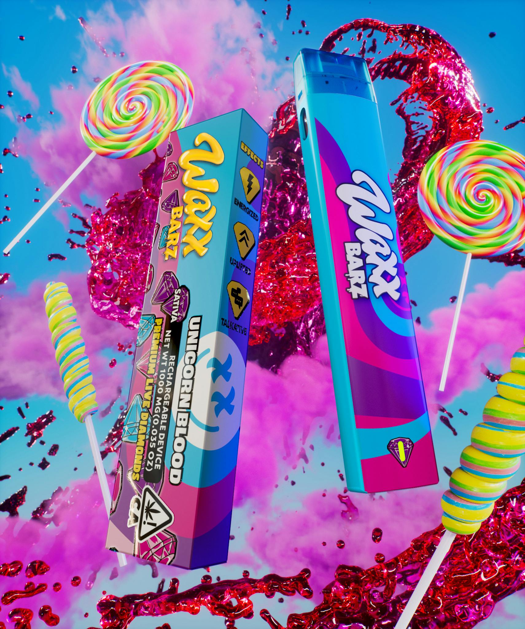 Photograph of product: Unicorn Blood Live Diamond Disposable 1g