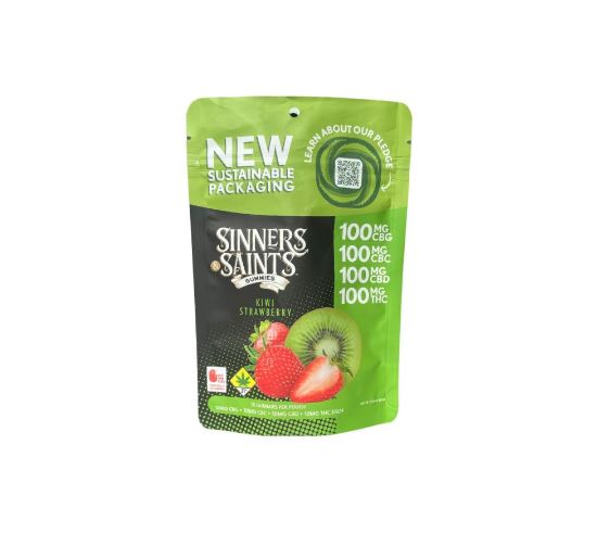 Photograph of Product: Kiwi Strawberry Gummy 1:1:1:1 CBG:CBC:CBD:THC
