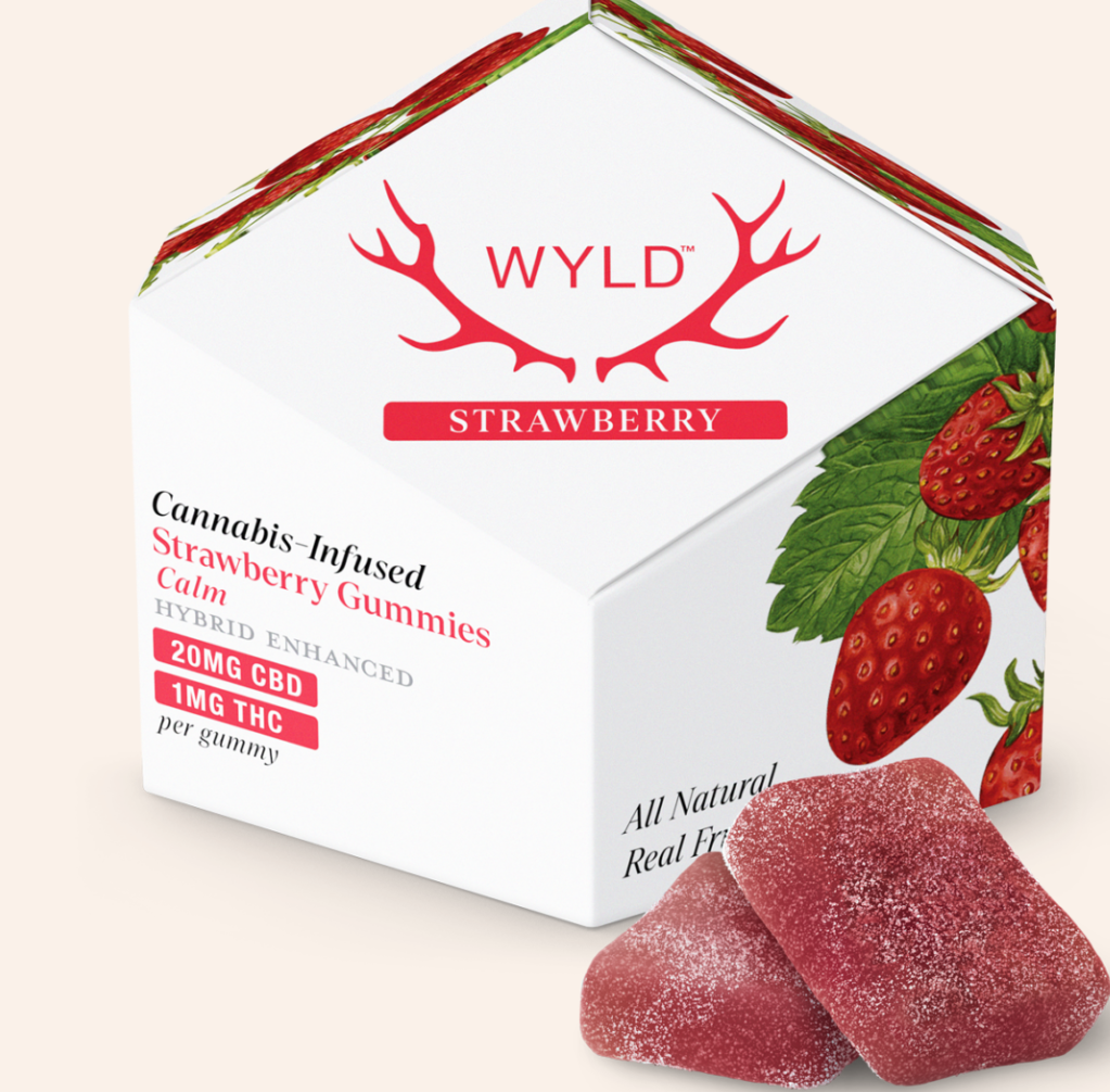 Photograph of product: Strawberry Hybrid Gummies | 10mg TH-oui 200mg CBD | Wyld