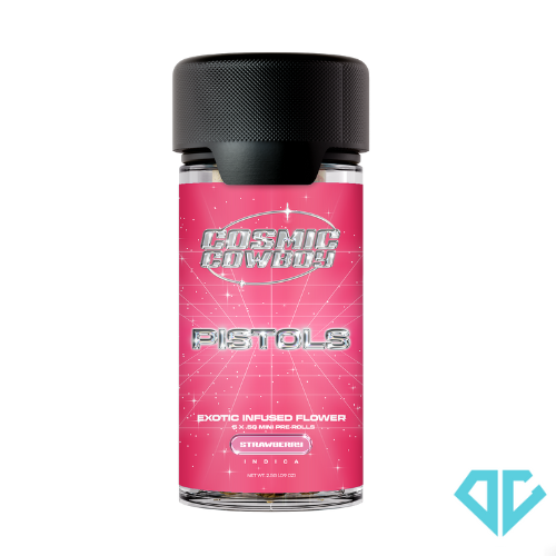 Photograph of product: Cosmic Cowboy - Pistols Strawberry Infused Pre-Rolls .5g 5 Pack