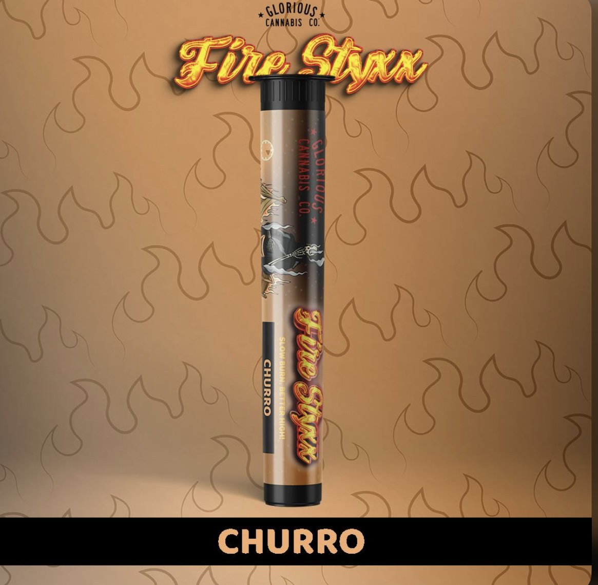 Photograph of product: AU GCC: Churro Fire Styxx Preroll