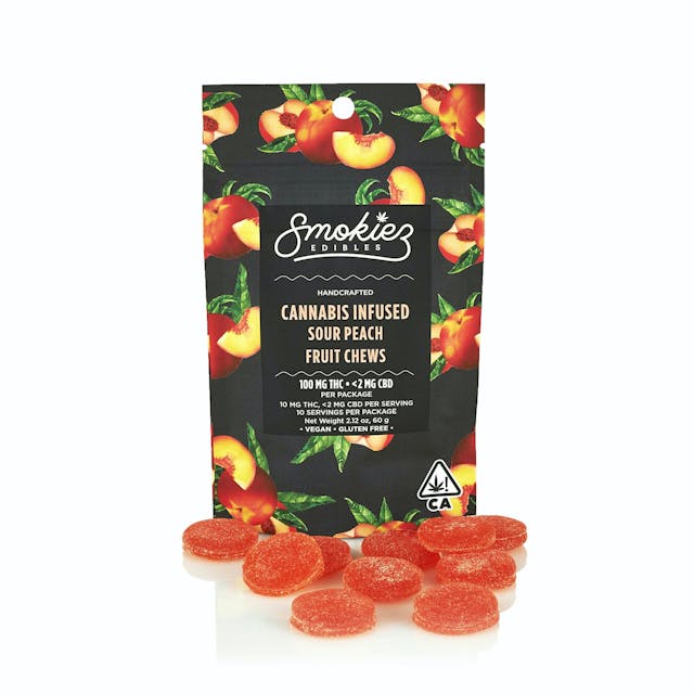 Photograph of product: Sour Peach | 100mg Gummies