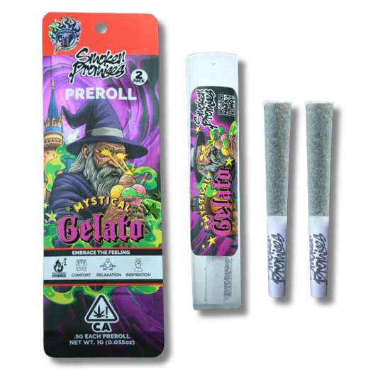 Photograph of product: SMOKEN PROMISES MYSTICAL GELATO 2X0.5G PREROLL