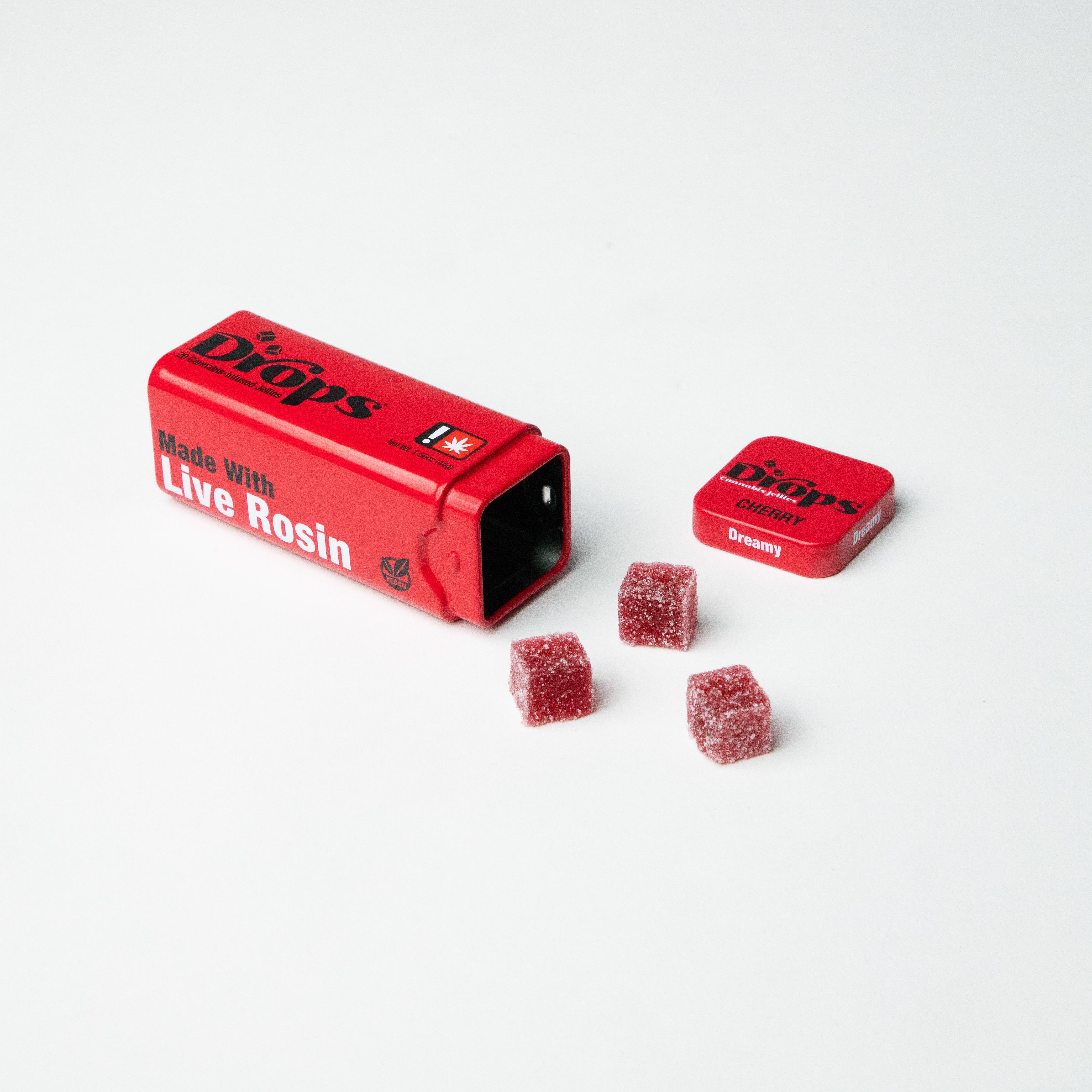 Photograph of product: Gummy - Drops 20pc - - Cherry Oui'd
