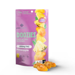Photograph of product: Doozies - Pineapple Full TH-oui Gummies - [10pk} (100mg)