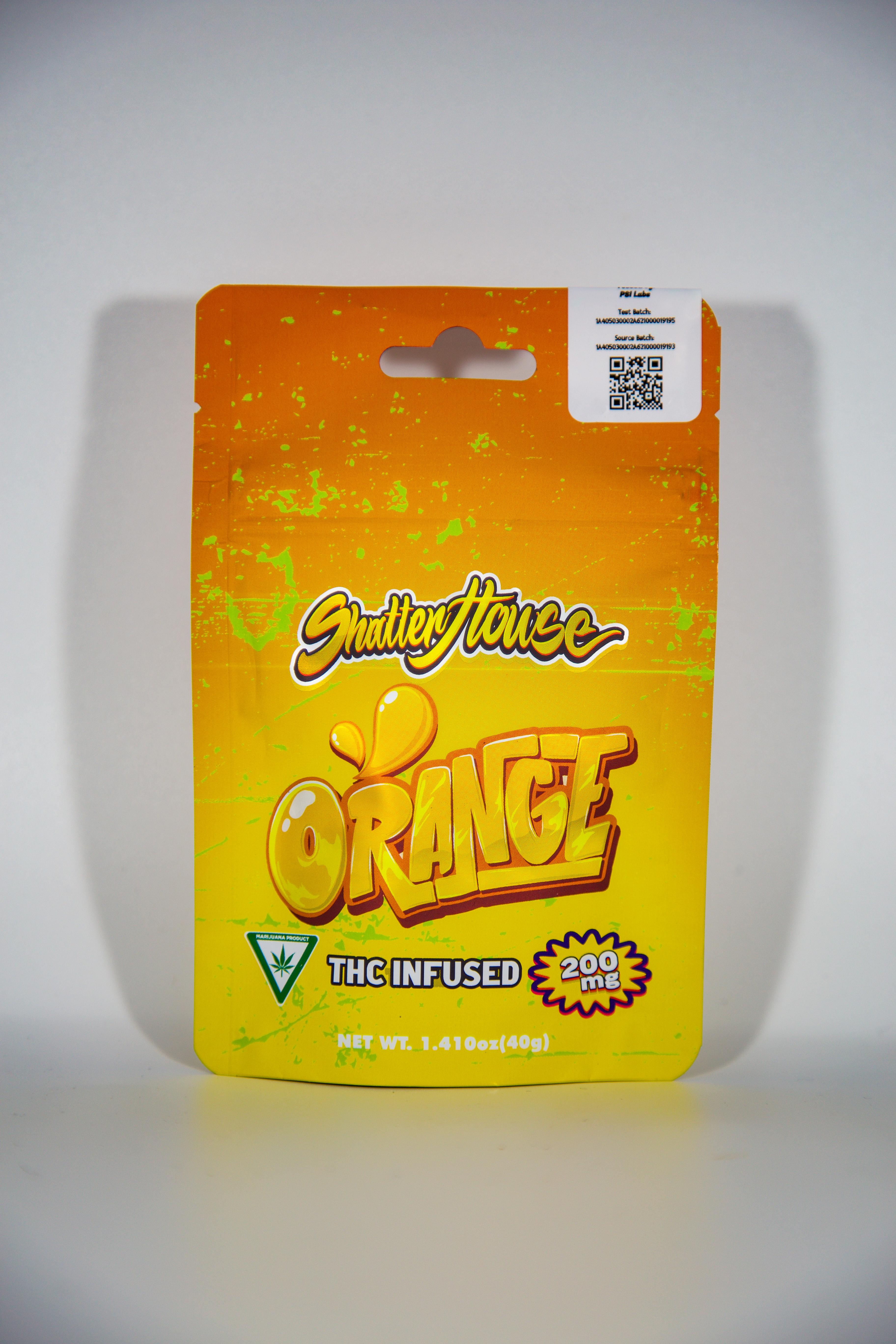 Photograph of product: Shatter House 200mg Gummies | Orange