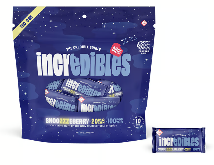 Photograph of product: Snoozzzeberry 5:1 Chocolate Bites (100mg)