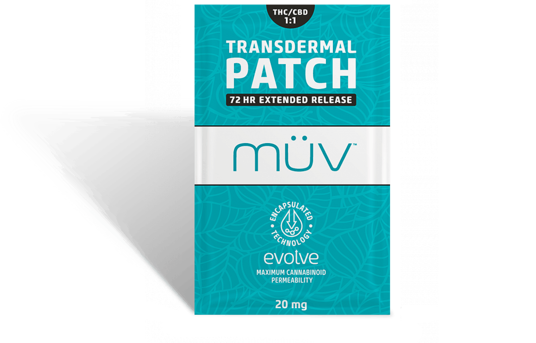 Photograph of product: MUV 1:1 Transdermal Patch (10mg TH-oui:10mg CBD)