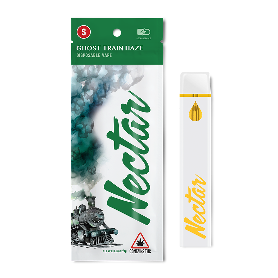 Photograph of product: Ghost Train Haze Disposable Vape | 1g | 92.88% TAC