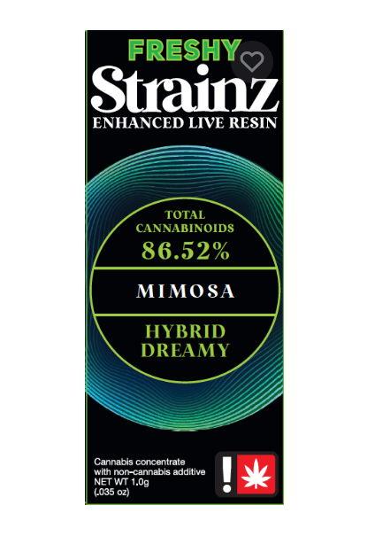 Photograph of product: Freshy | Mimosa (S) Live Resin Blended Cartridge | Strainz