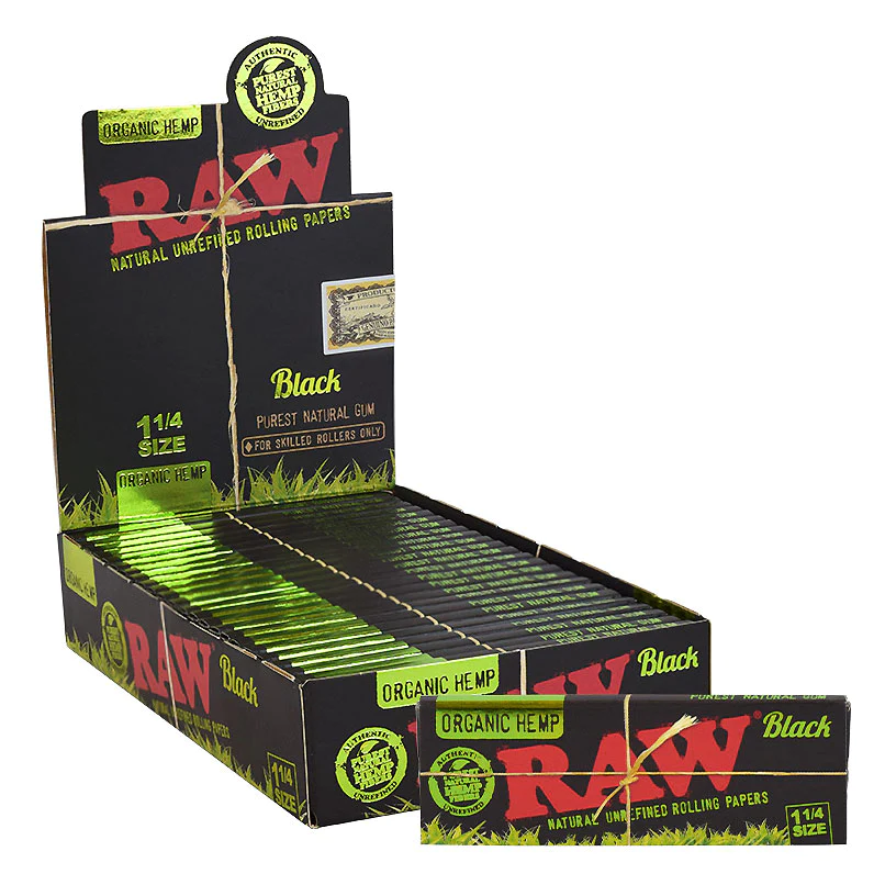 Photograph of product: RAW Organic Black Hemp King Size Rolling Paper