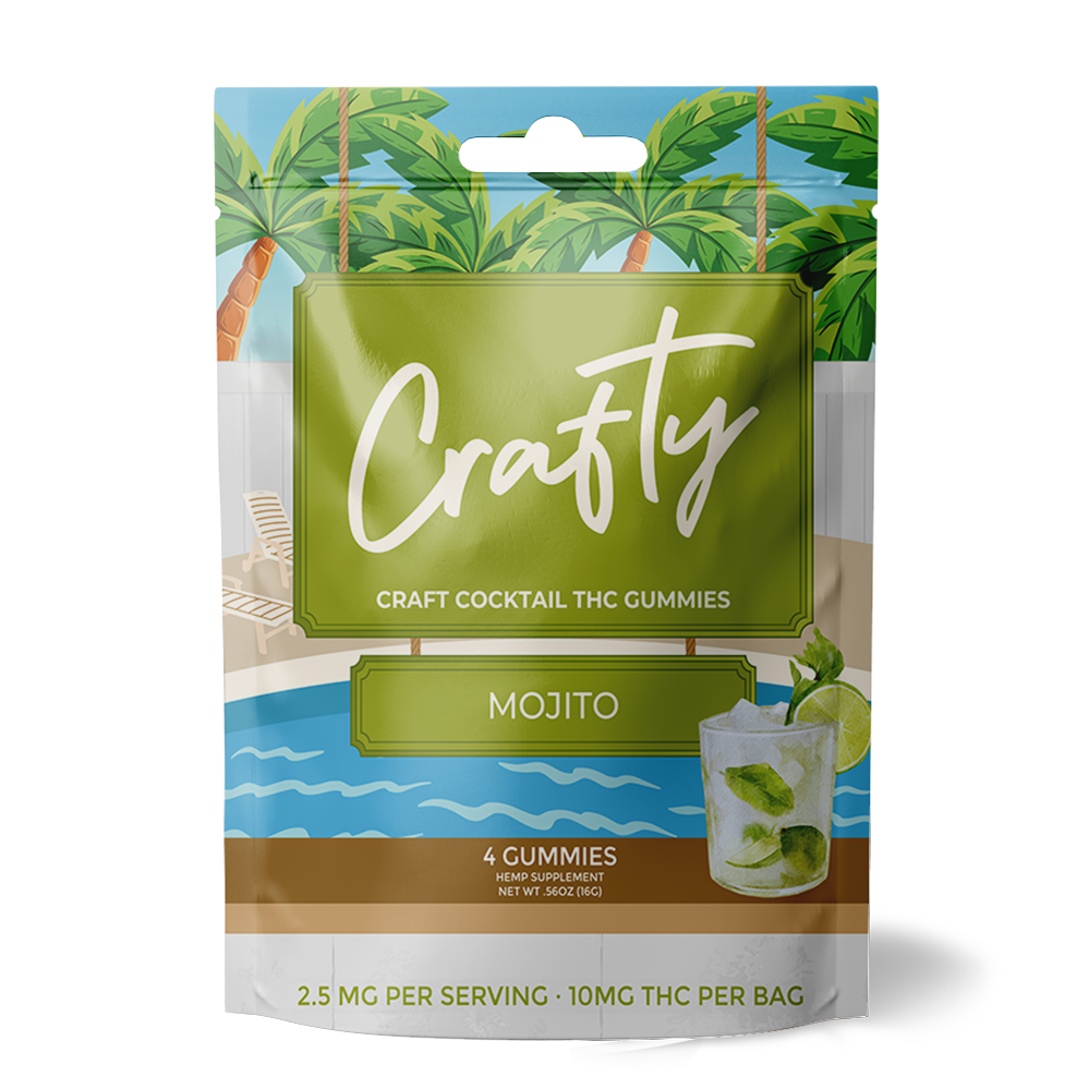 Photograph of product: Crafty | Hemp | Gummies Mojito (TH-oui 10 mg) | 4 ct