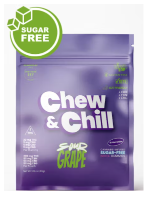 Photograph of product: Chew & Chill | 300mg | Sour Grape