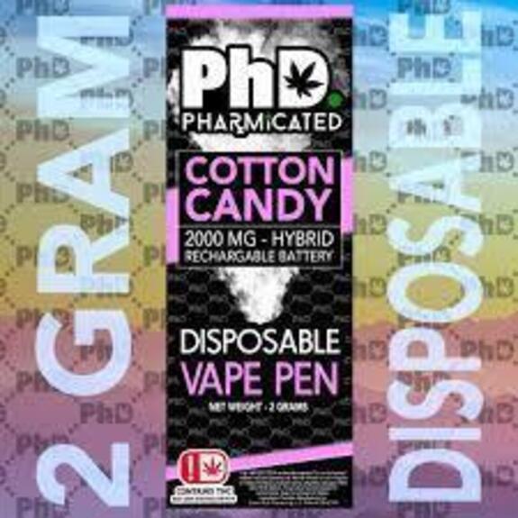 Photograph of product: PhD - Cotton Candy Distillate Disposable Vape