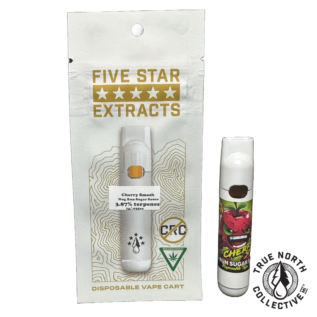 Photograph of product: Cherry Smash Nug Run Sugar Sauce Disposable | 1g