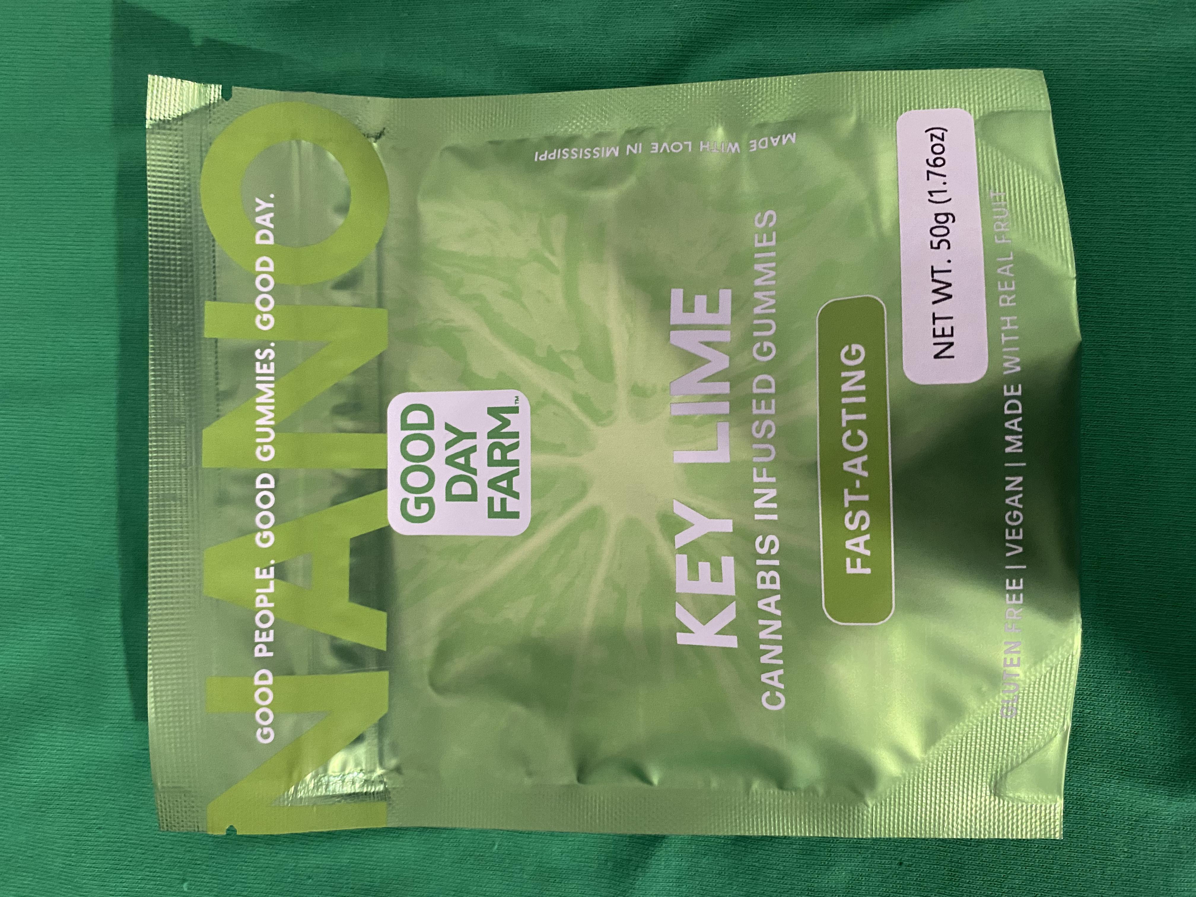 Photograph of product: GDF Key Lime NANO Gummies 100mg (P)