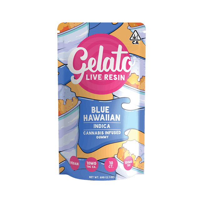 Photograph of product: Blue Hawaiian | 100mg Gummies - 