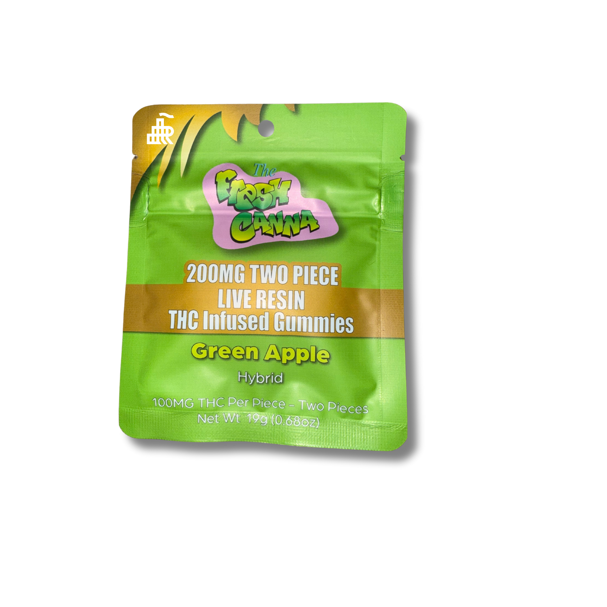 Photograph of product: Green Apple |  Live Resin | Gummies |2pk