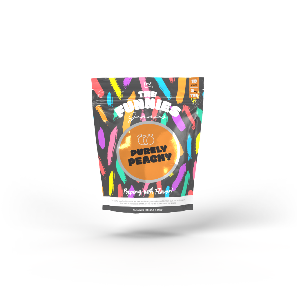 Photograph of product: Gummy Funnies Purely Peachy [10pk] | 50mg