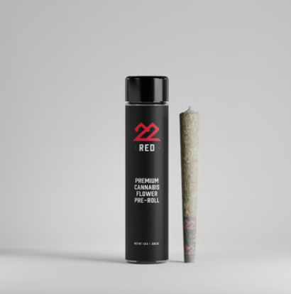 Photograph of product: 22RED - PREROLL - 1G - STRAWBERRY ZKILLATO - HYBRID