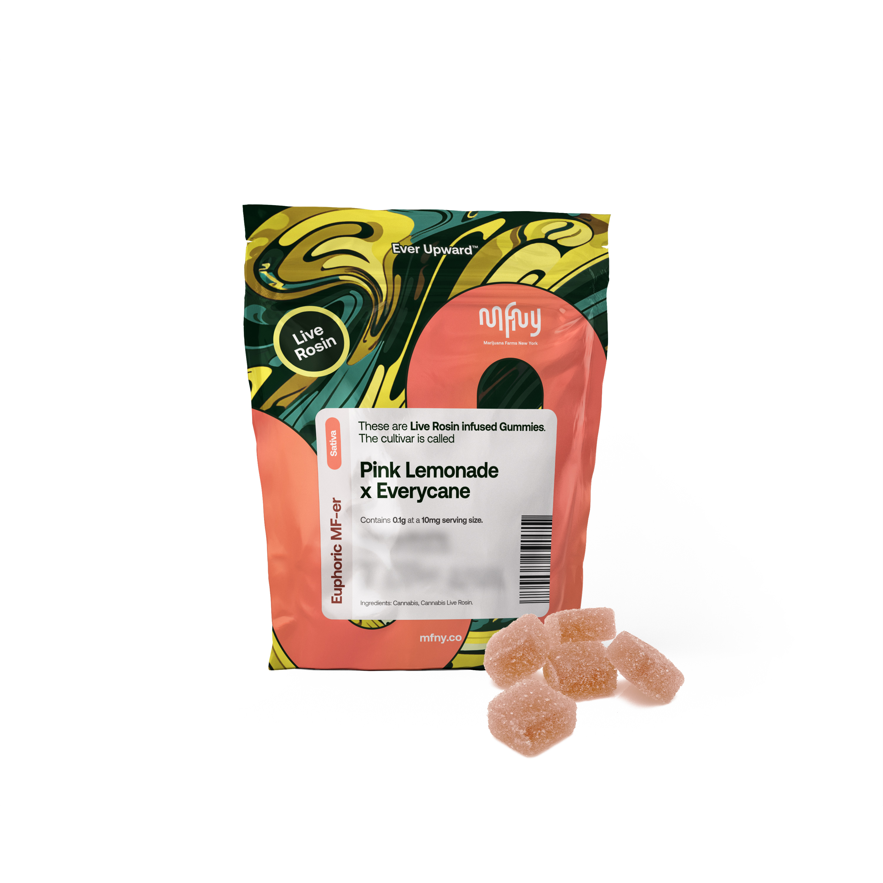 Photograph of product: Pink Lemonade x Everycane Live Rosin Gummies | 10 pk