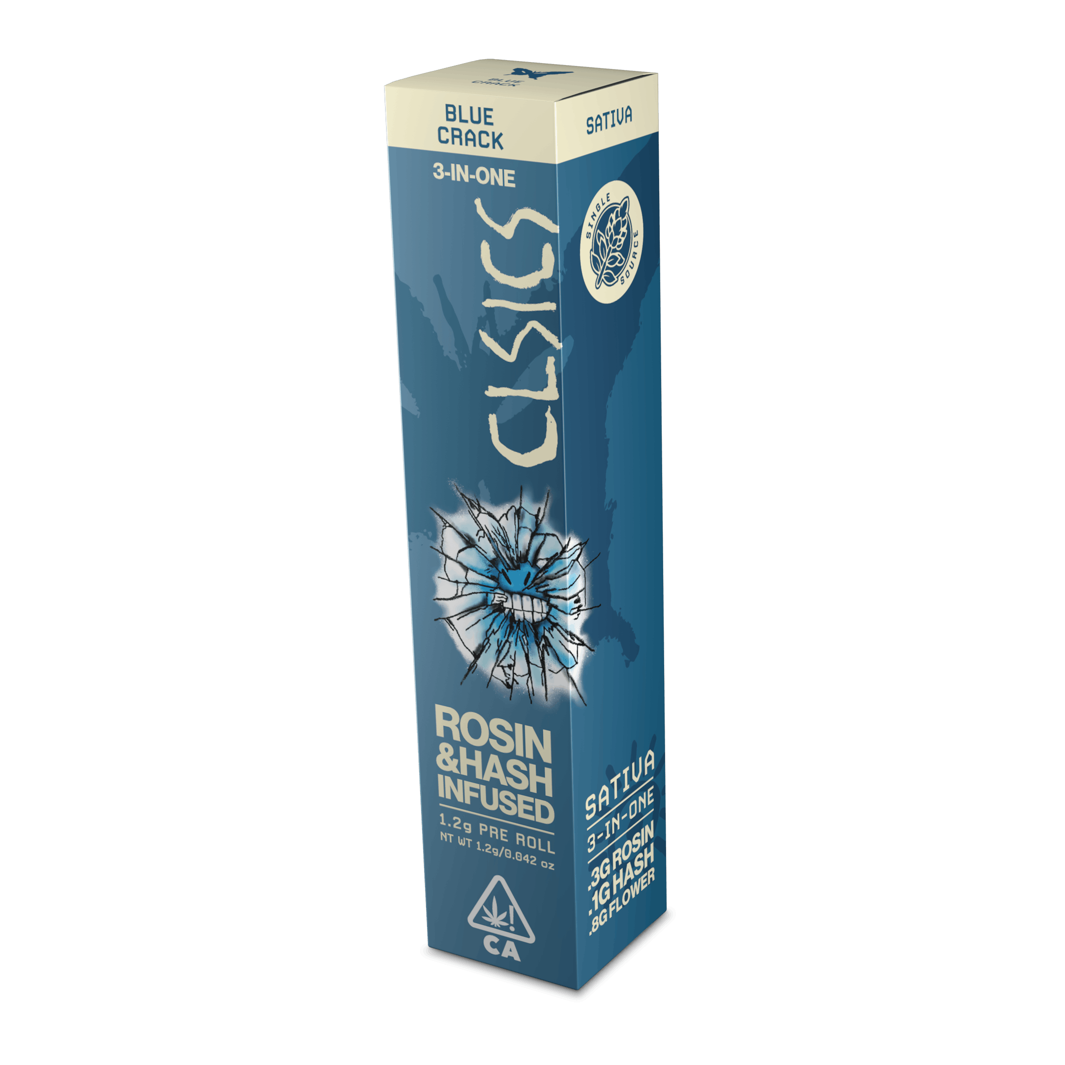 Photograph of product: Clsics | Blue Crack Trifecta au chocolat Pre-Roll | 1.2g