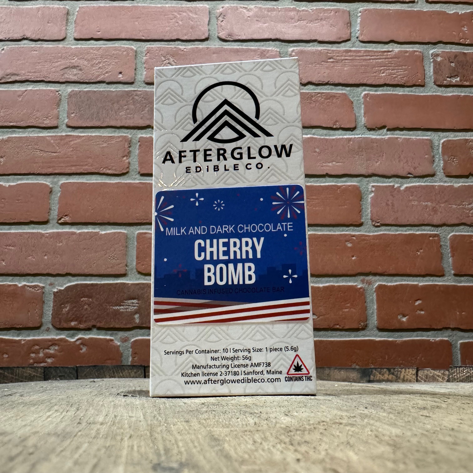Photograph of product: Afterglow - Cherry Bomb Bar - 100mg