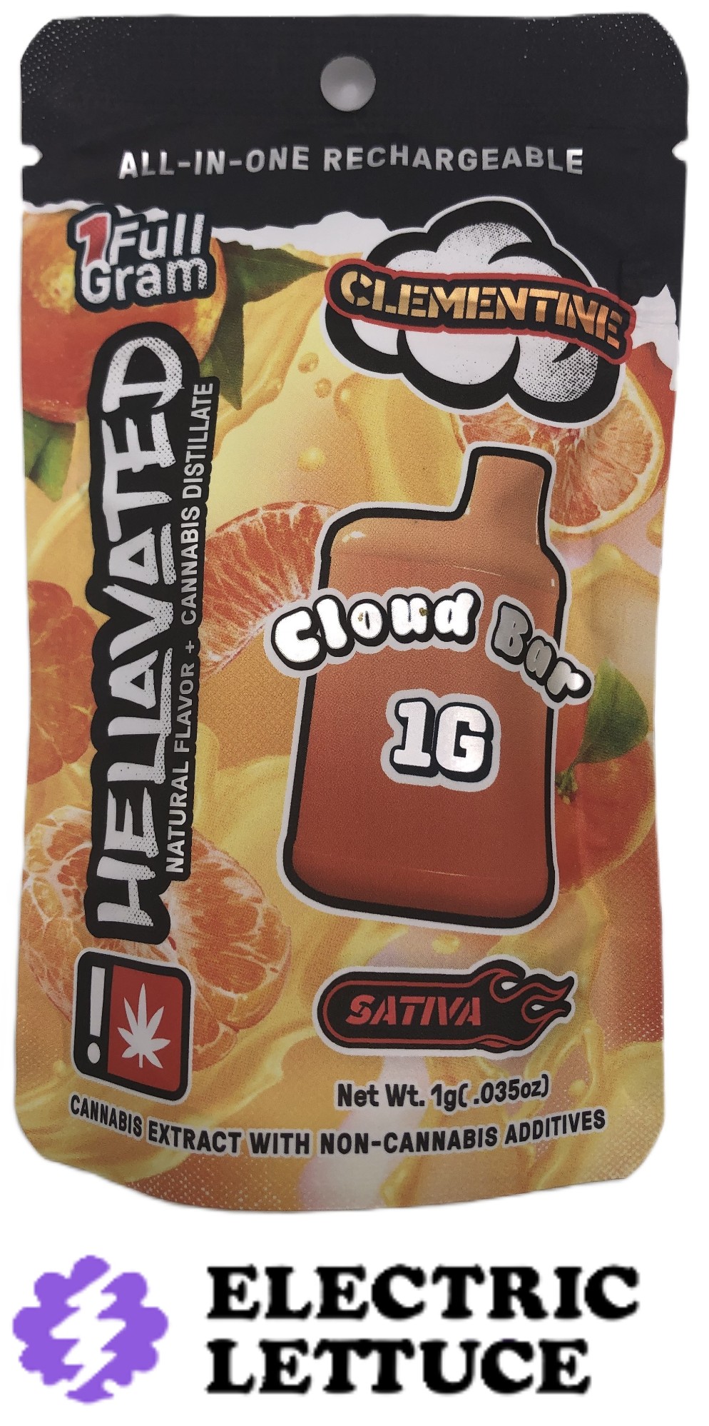Photograph of product: Hellavated Profilez Clementine AIO Cartridge 1g