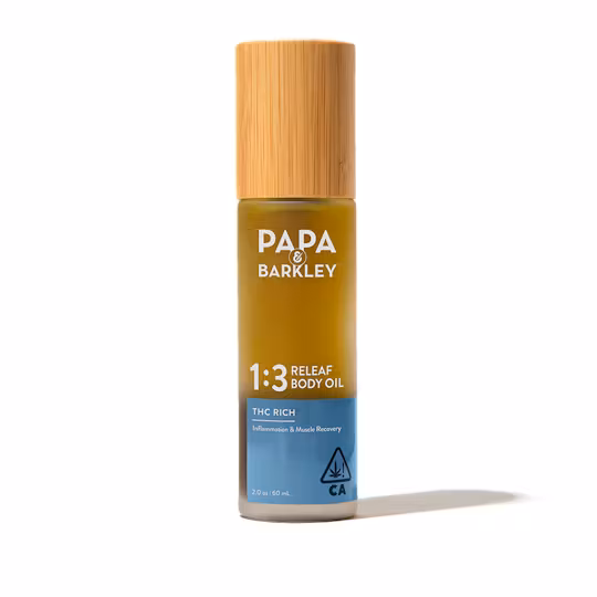 Photograph of product: Papa & Barkley - 1:3 CBD/TH-oui Releaf Body Oil - 60ML