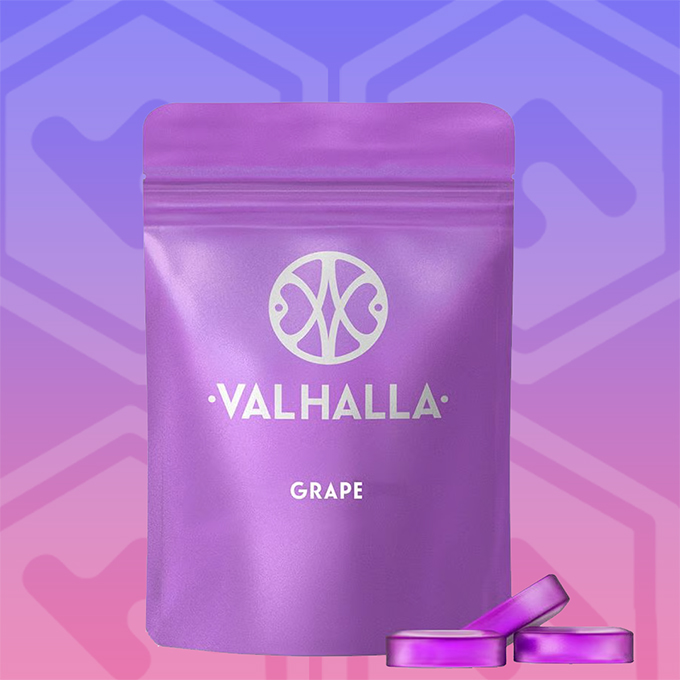 Photograph of product: Valhalla | Grape RSO | Soft Lozenges | 100mg