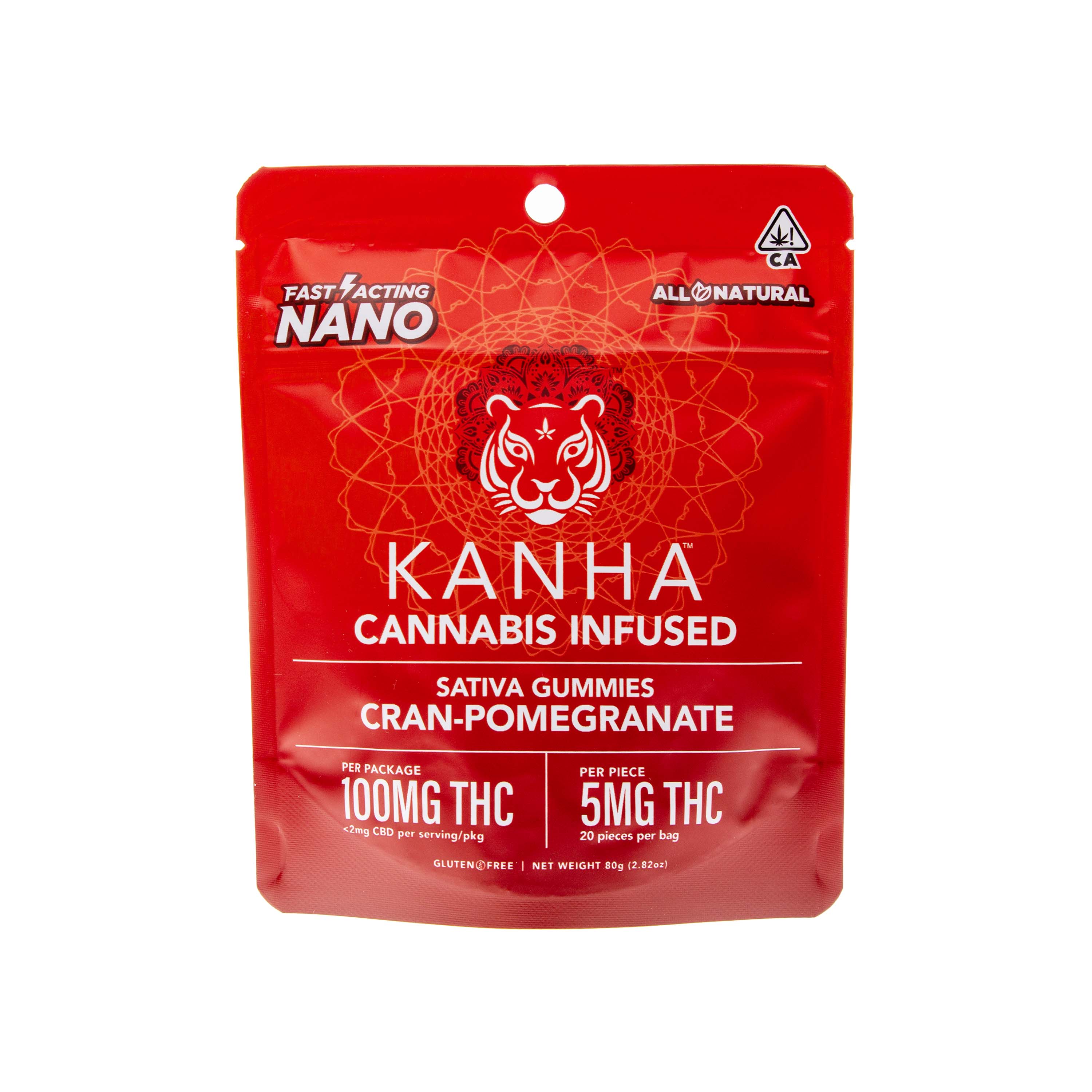 Photograph of product: Nano Cran-Pomegranate Punch Gummies (100mg THC)
