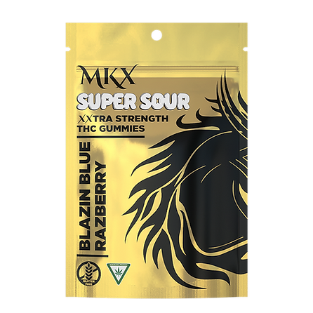 Photograph of product: MKX Xxtra - Super Sour Blue Razz Gummies 200mg
