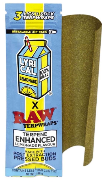 Photograph of Product: RAW x LYRICAL lemonade Terp wraps