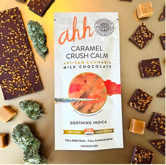 Photograph of product: Caramel Crush au chocolat Rosin Milk Chocolate | 20 Pack | 100mg