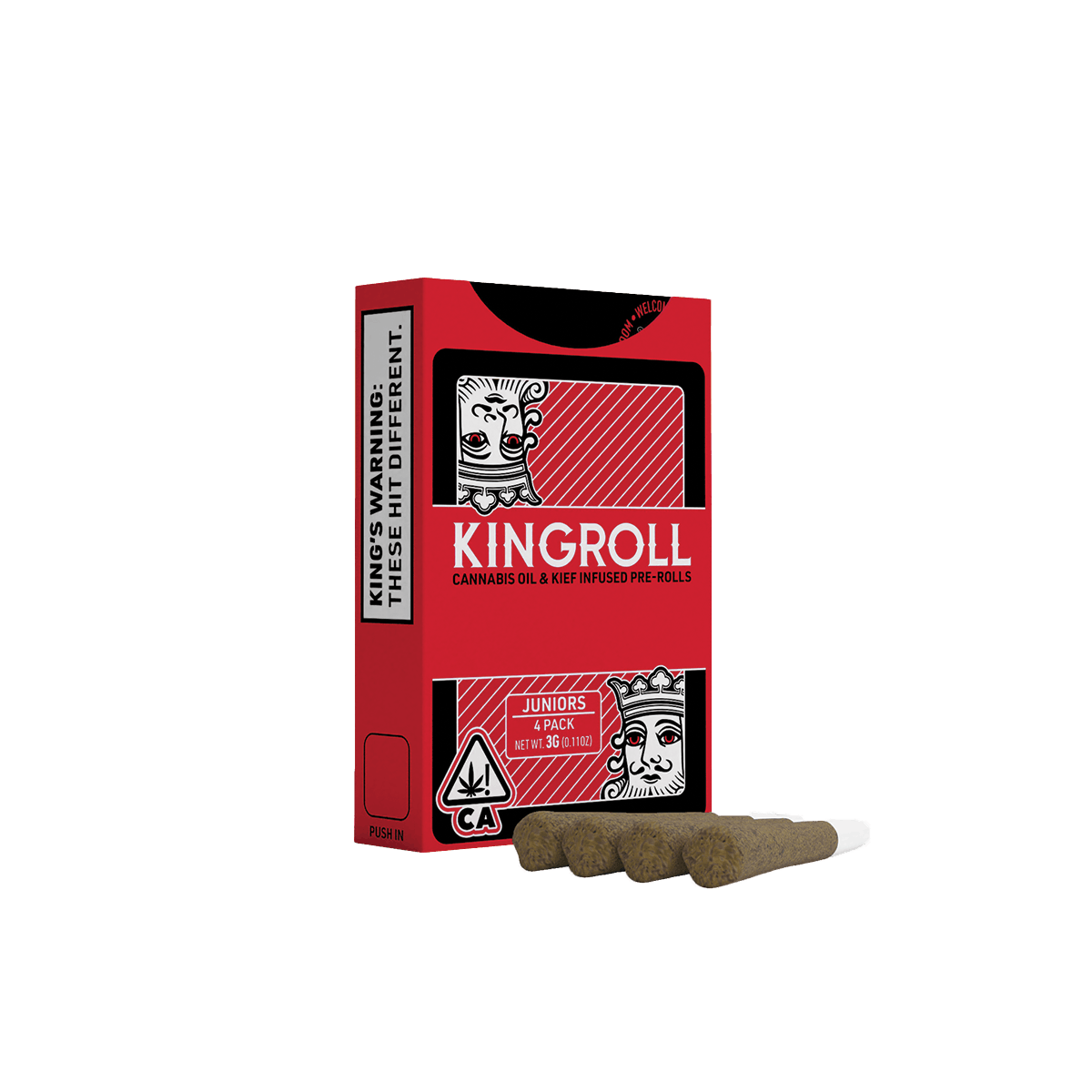 Photograph of product: Kingroll | Magic Melon X Bananalope Haze Infused Pre-Rolls (4 Pack) | 3g
