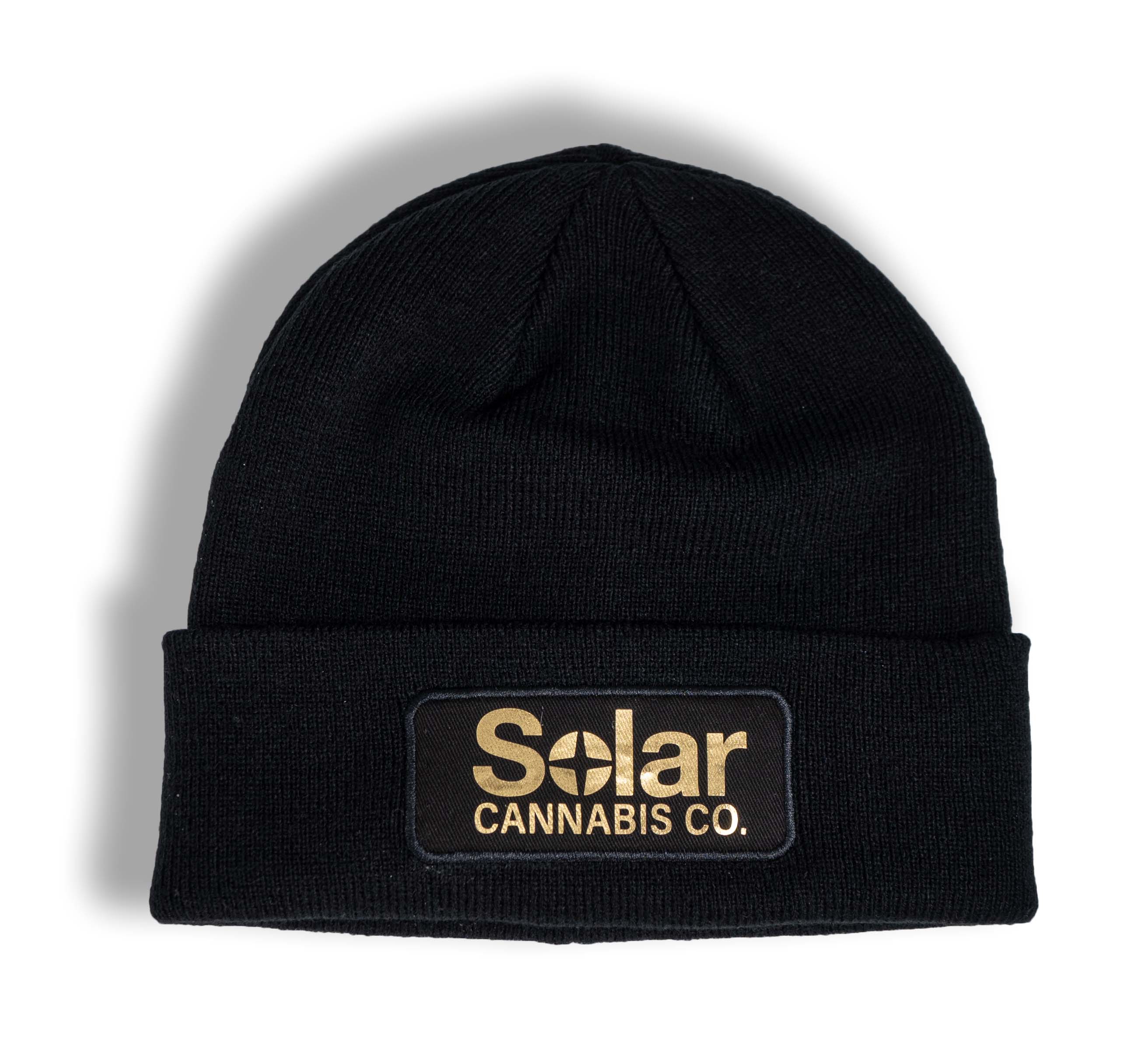 Photograph of product: Solar Oui'd Co. Logo Beanie | Black & Gold