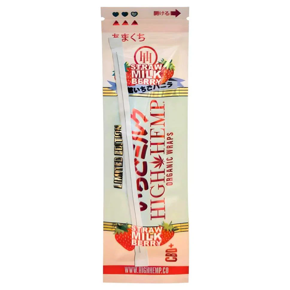 Photograph of product: High Hemp Wraps Organic | STRAWBERRY MILK