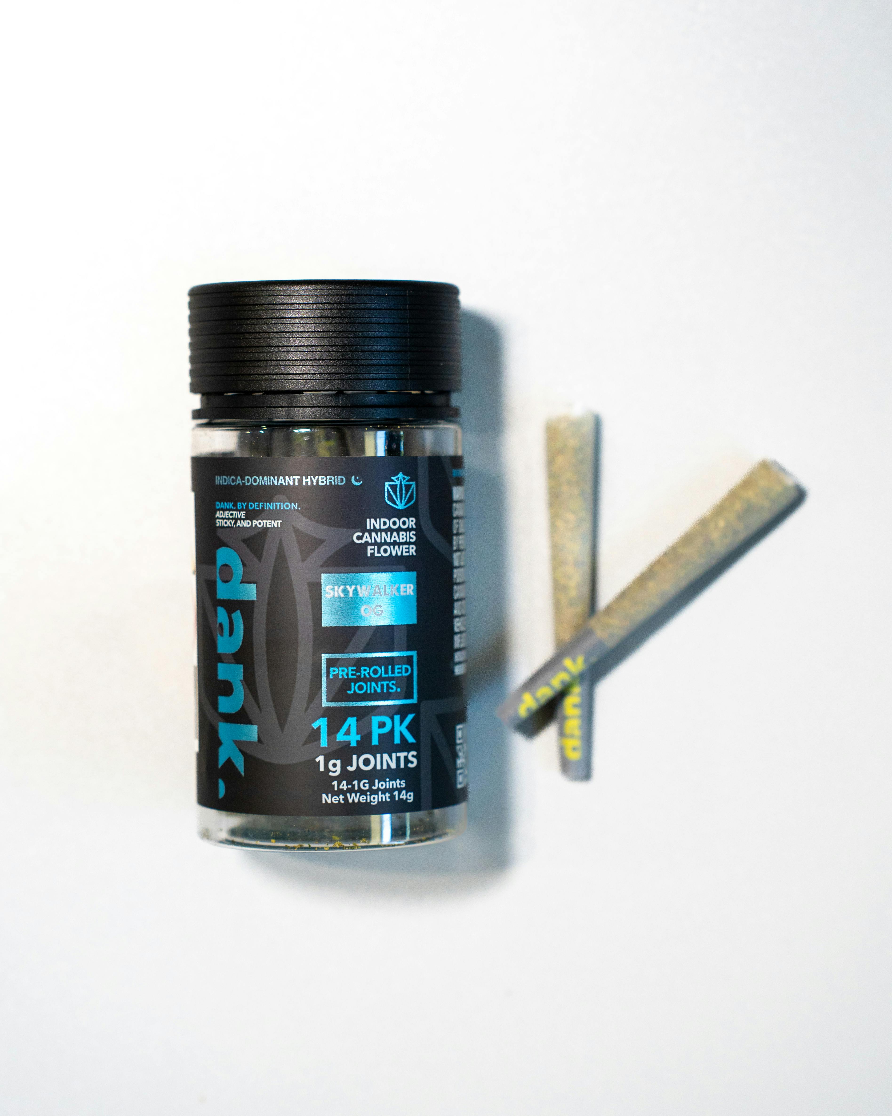 Photograph of product: Dank  |  Skywalker OG  |  14PK 1G Pre Rolls