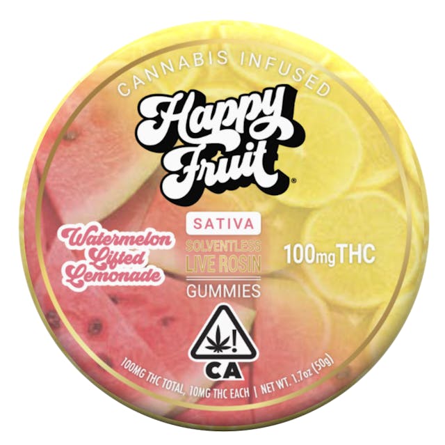 Photograph of product: Watermelon Lifted Lemonade Solventless Rosin Gummies 100mg - Sales Floor