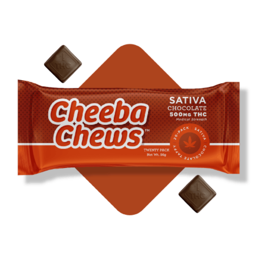 Photograph of product: Cheeba Chews Chocolate Taffy Oui'd 500mg - MED
