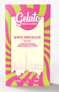 Photograph of product: Gelato | White Chocolate Dubai Bar | Candy | 10pc. | 200mg